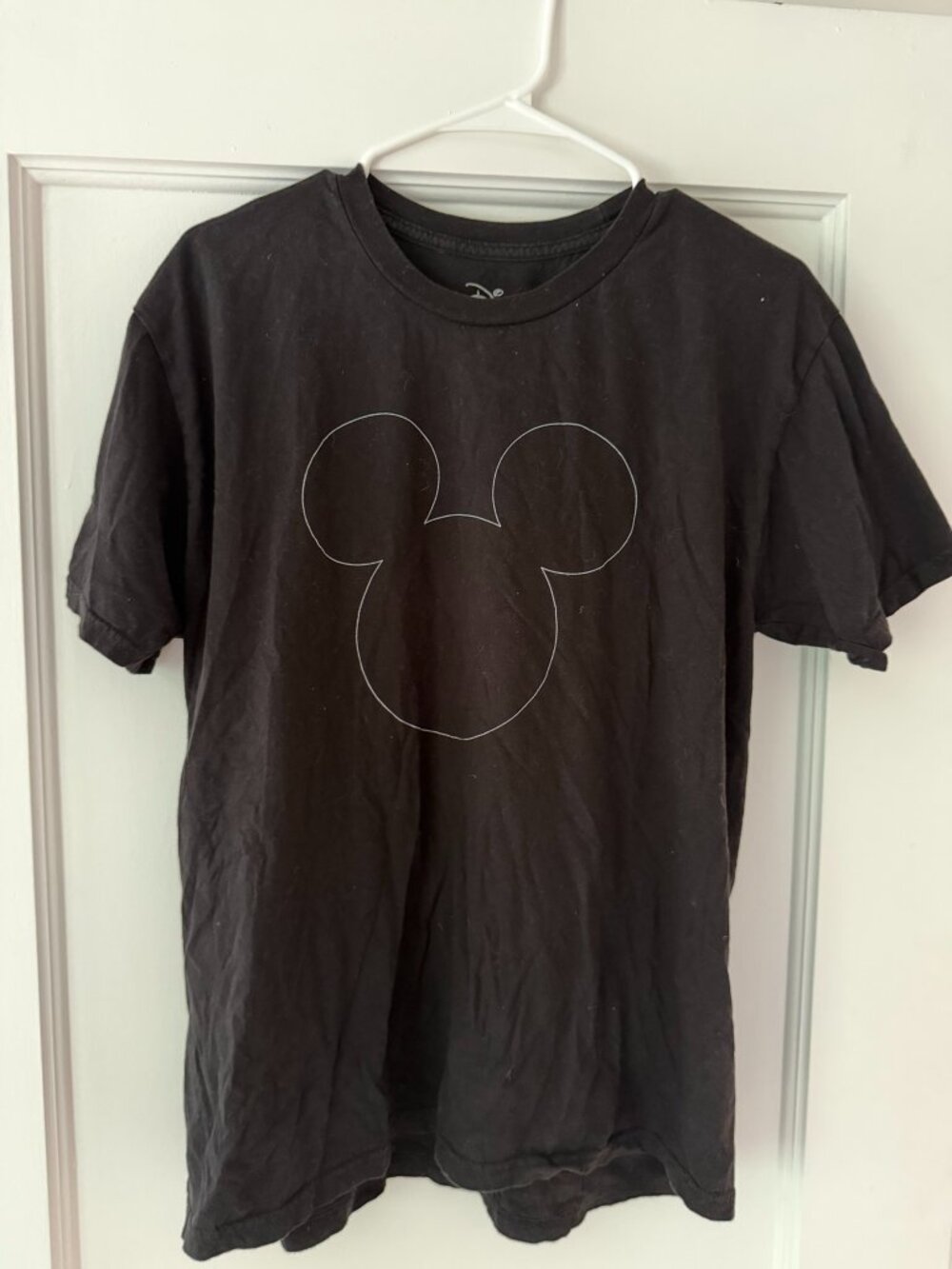 Disney - Mickey Mouse Outline Graphic Tee - Black - Size L